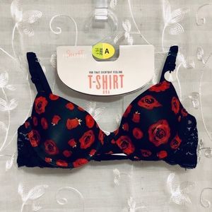 Floral Rose T-Shirt Bra NEW